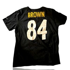 NIKE: Antonio Brown #84 Jersey Style Pittsburgh Steelers T-Shirt: XL